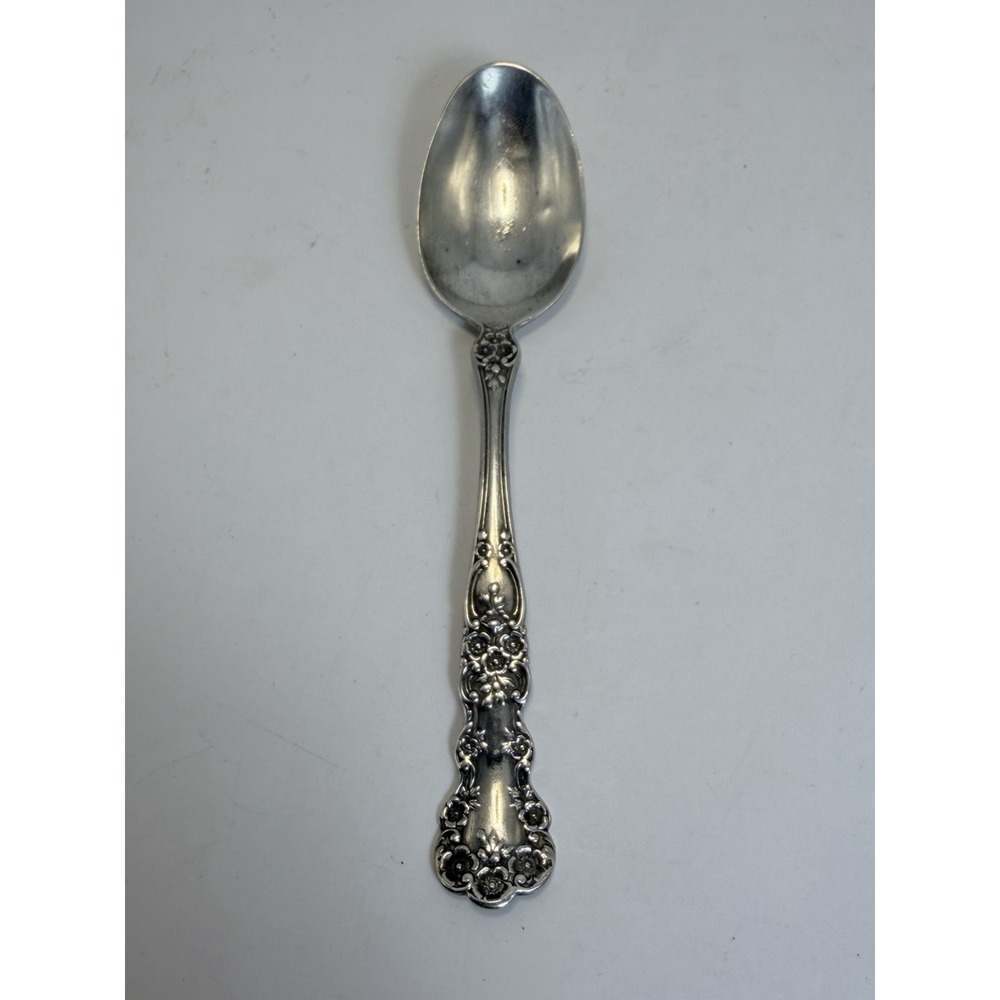 Sterling Silver Floral Teaspoon 5.5" Vintage 22g